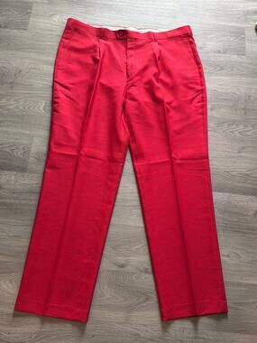 NWT Giorgio Inserti size 46 red pleated front dress pants